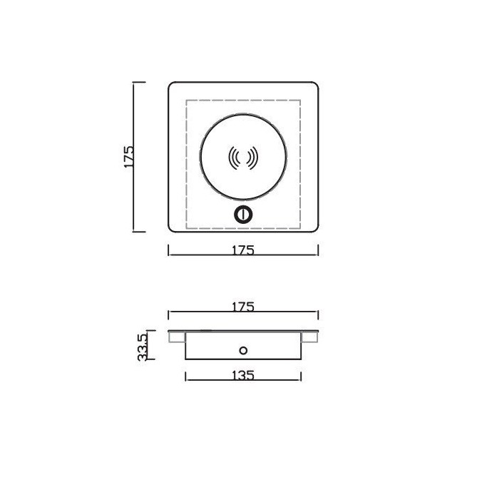 Lámpara mesa LED con cargador movil inducción