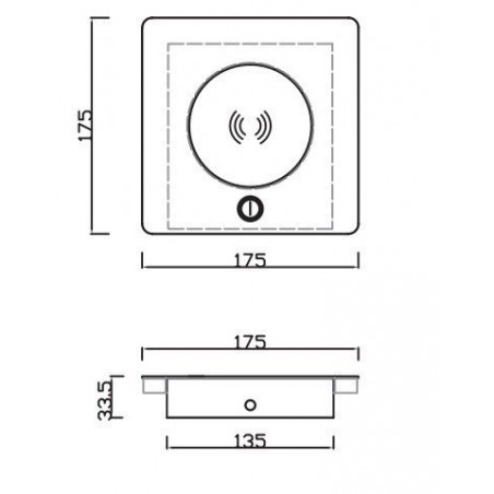 Lámpara mesa LED con cargador movil inducción