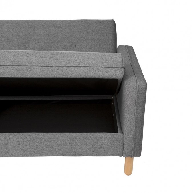 Sofá cama click-clack Nordic Grey 201x84x84h