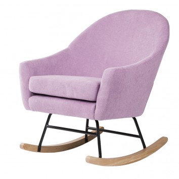 Mecedora Mauve con patines madera 76x91x87h