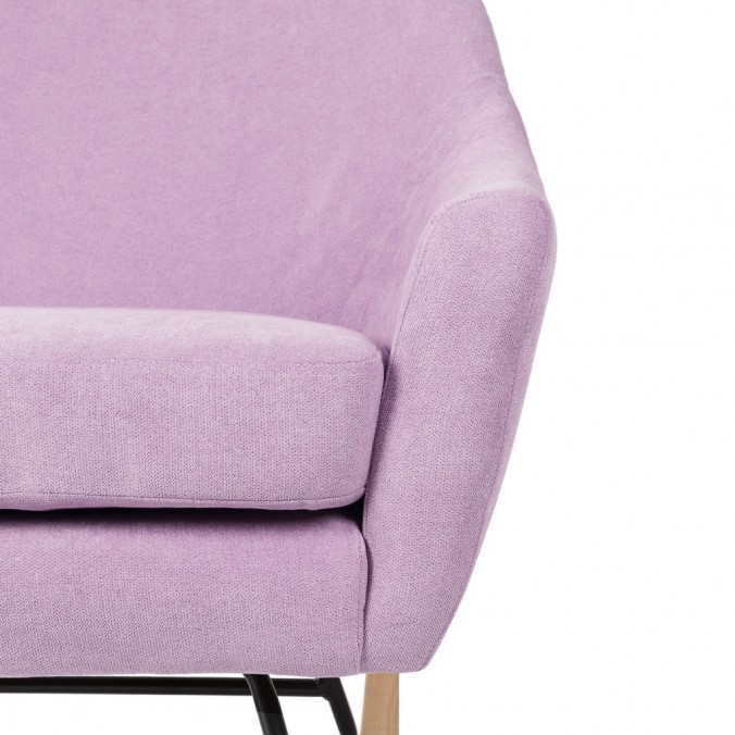 Mecedora Mauve con patines madera 76x91x87h