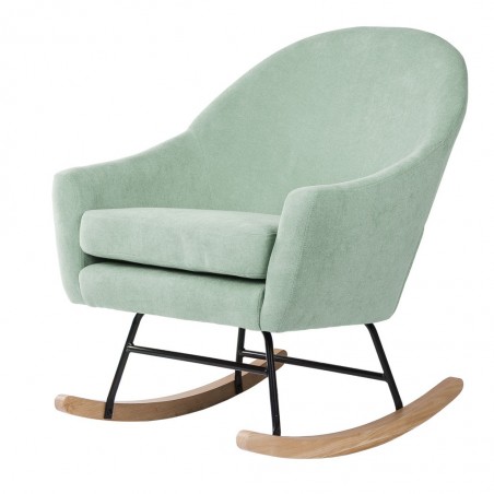 Mecedora Mint con patines madera 76x91x87h