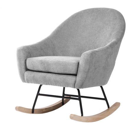 Mecedora Grey con patines madera 76x91x87h