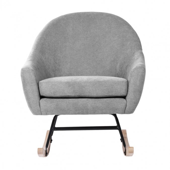 Mecedora Grey con patines madera 76x91x87h