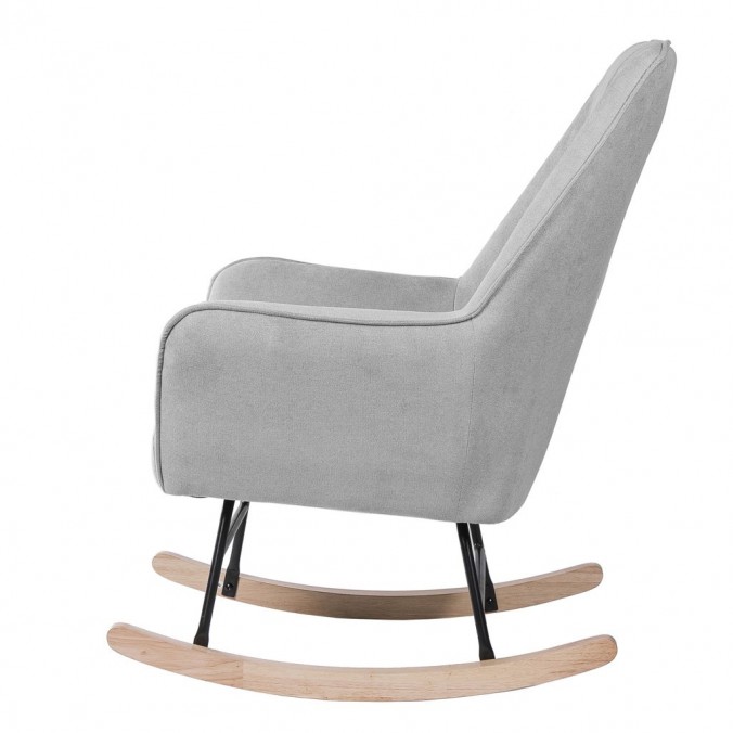 Mecedora Grey Light con patines madera 77x88x97h