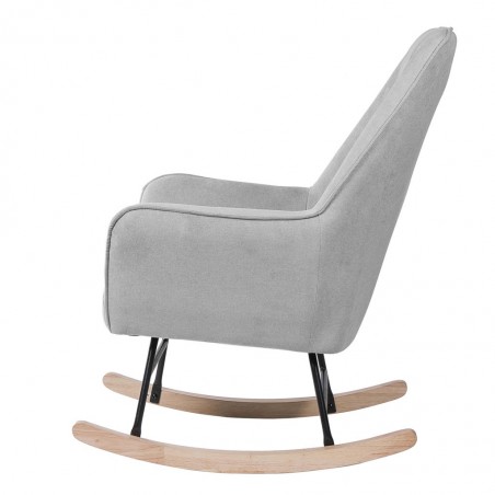 Mecedora Grey Light con patines madera 77x88x97h