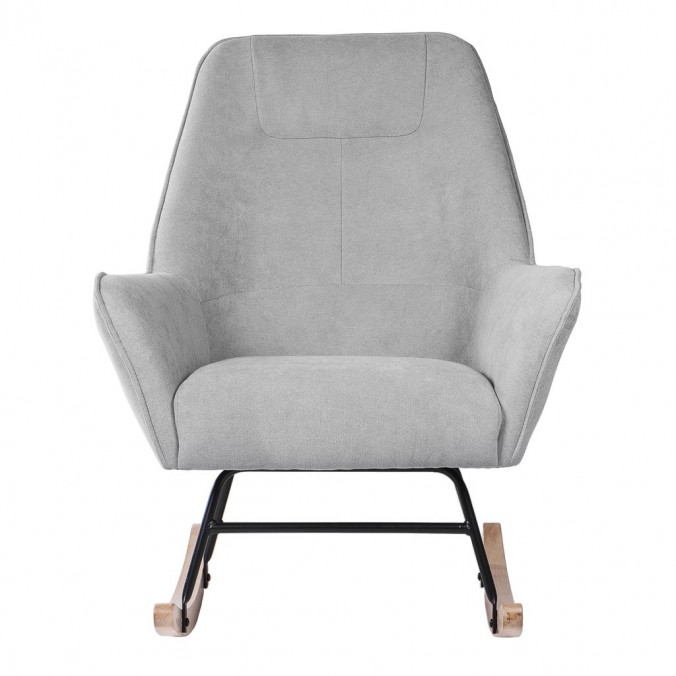 Mecedora Grey Light con patines madera 77x88x97h