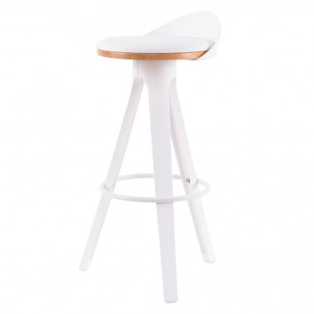 Taburete blanco diseño moderno - 49x48x86h