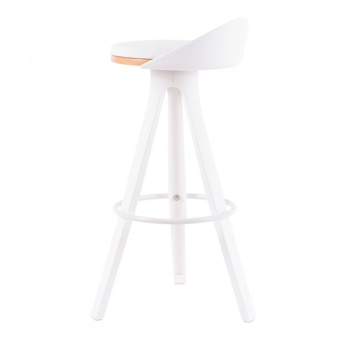 Taburete blanco diseño moderno - 49x48x86h