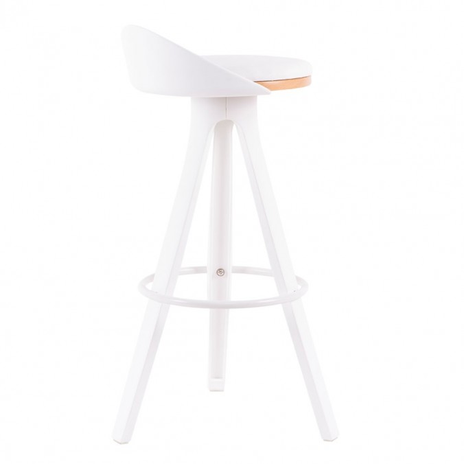 Taburete blanco diseño moderno - 49x48x86h
