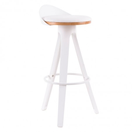 Taburete blanco diseño moderno - 49x48x86h