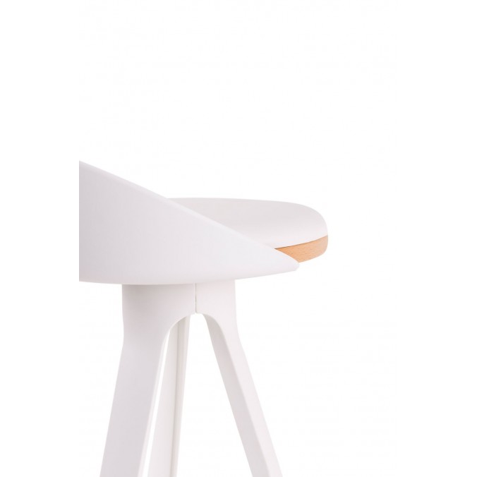 Taburete blanco diseño moderno - 49x48x86h