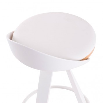 Taburete blanco diseño moderno - 49x48x86h 2