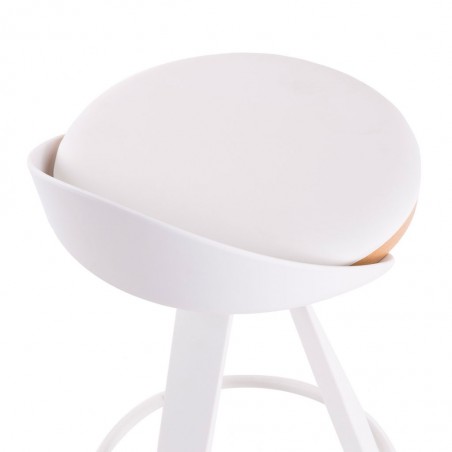 Taburete blanco diseño moderno - 49x48x86h