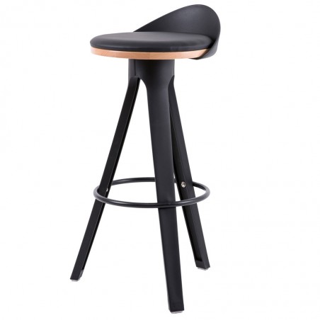 Taburete negro diseño moderno - 49x48x86h