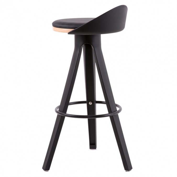 Taburete negro diseño moderno - 49x48x86h