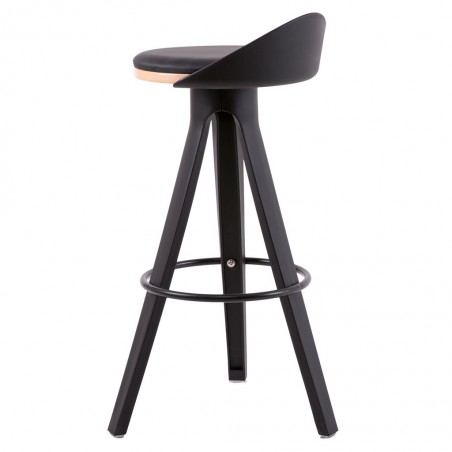 Taburete negro diseño moderno - 49x48x86h