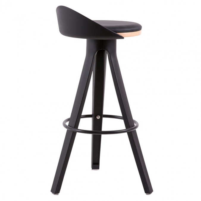 Taburete negro diseño moderno - 49x48x86h