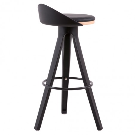 Taburete negro diseño moderno - 49x48x86h