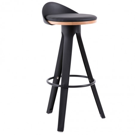 Taburete negro diseño moderno - 49x48x86h