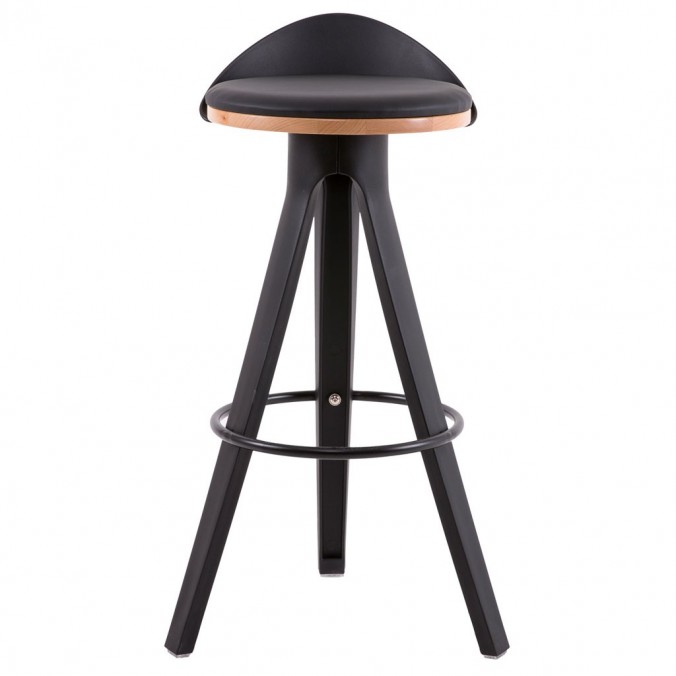 Taburete negro diseño moderno - 49x48x86h