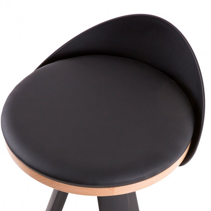 Taburete negro diseño moderno - 49x48x86h