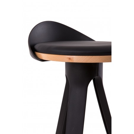 Taburete negro diseño moderno - 49x48x86h