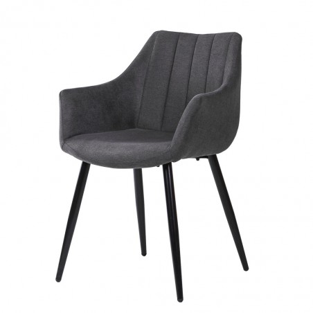 Sillón estilo Mid Century Grey Dark 56x59x84h