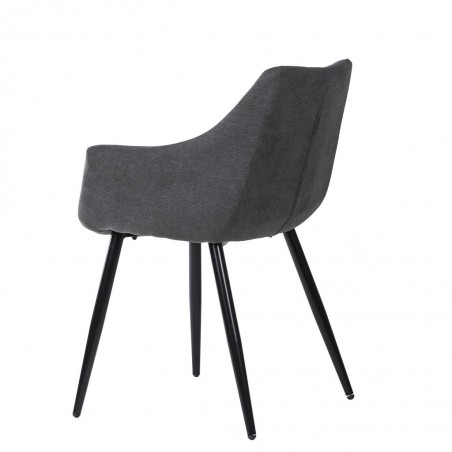 Sillón estilo Mid Century Grey Dark 56x59x84h