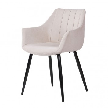 Sillón estilo Mid Century Cream 56x59x84h