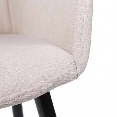 Sillón estilo Mid Century Cream 56x59x84h