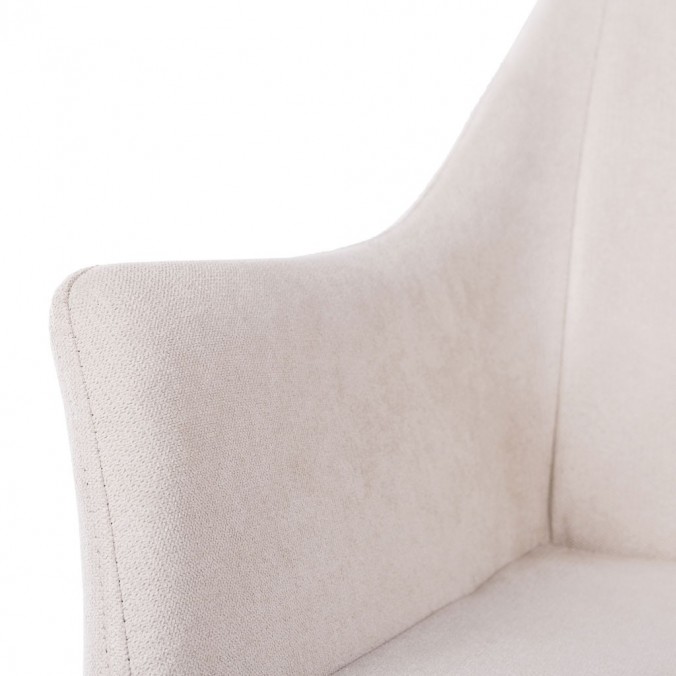 Sillón estilo Mid Century Cream 56x59x84h