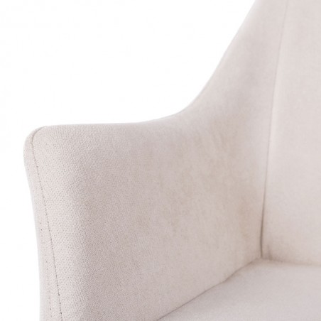 Sillón estilo Mid Century Cream 56x59x84h