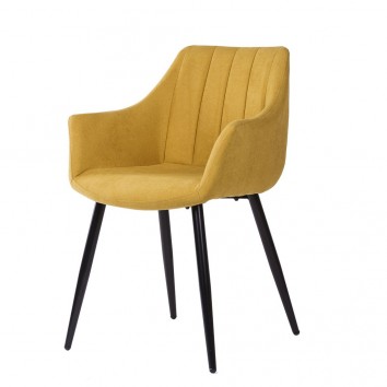 Sillón estilo Mid Century Mostaza 56x59x84h