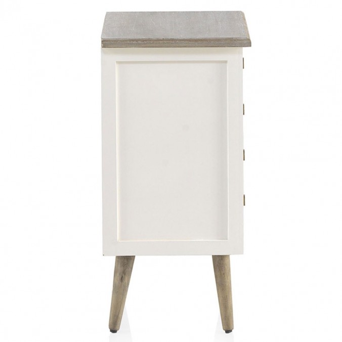 Mesita de noche 4 cajones estilo Romántico 48x35x92h