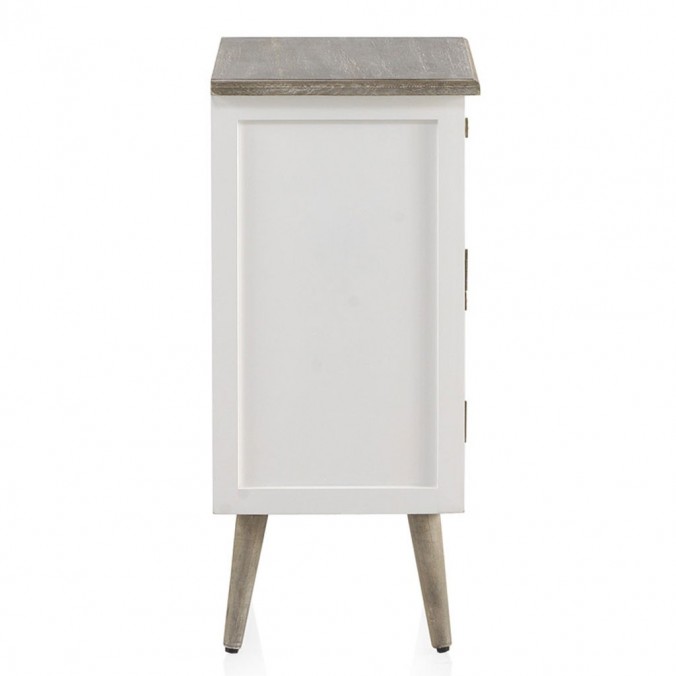 Mesita de noche cajón y puerta estilo Romántico 48x35x76h