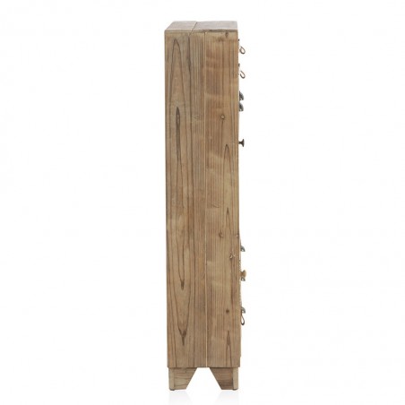 Zapatero estilo industrial 80x25x128h chapa de abeto.