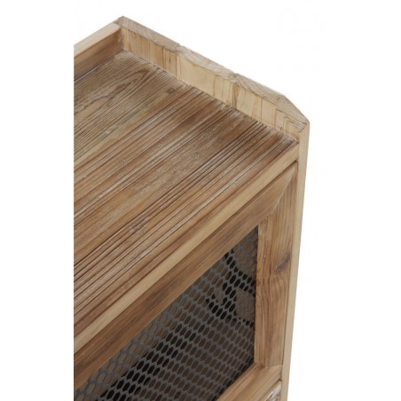 Zapatero estilo industrial 80x25x90h chapa de abeto.