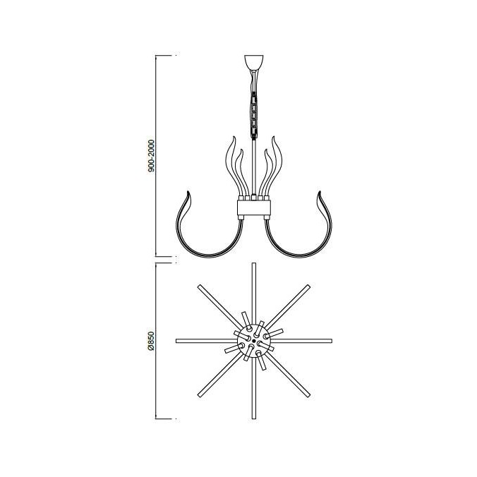 Lámpara techo led nur 