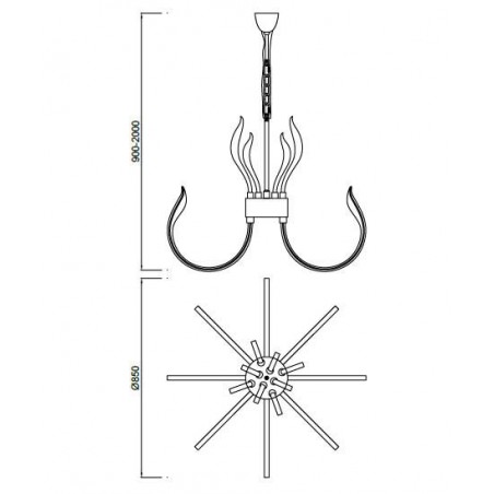 Lámpara techo led nur 