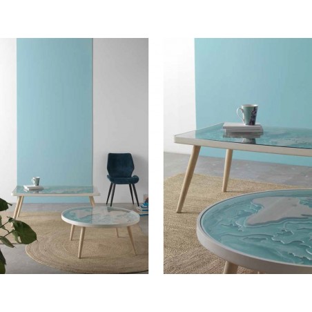 Mesa de centro mapamundi 110x60x44h