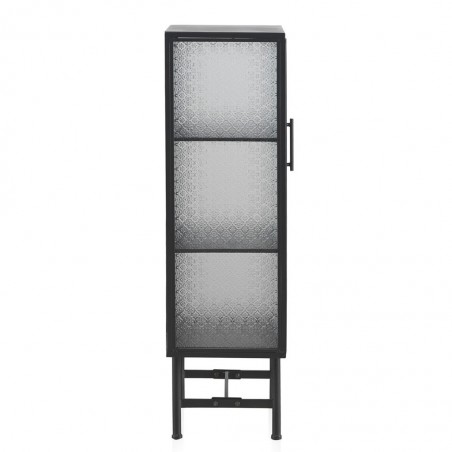 Vitrina de pié con puerta estilo industrial 42x35x120h