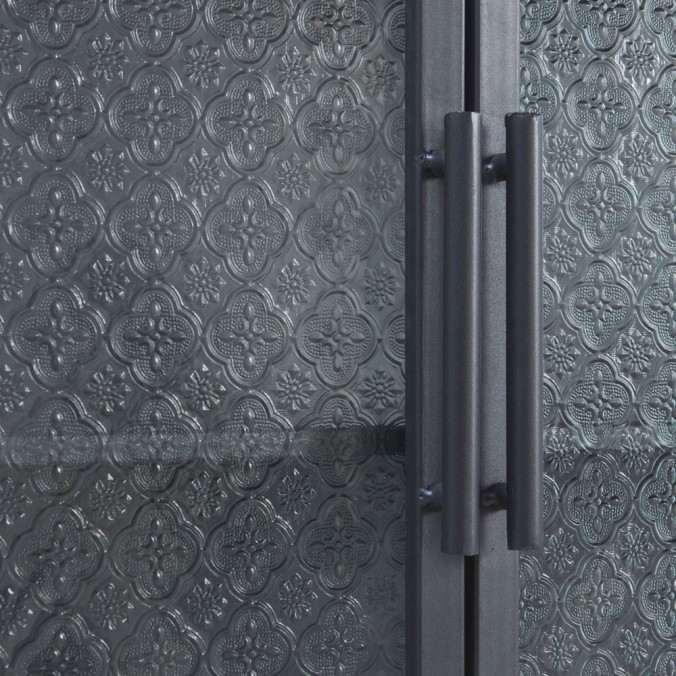 Vitrina de pié con 3 puertas estilo industrial 95x34x96h