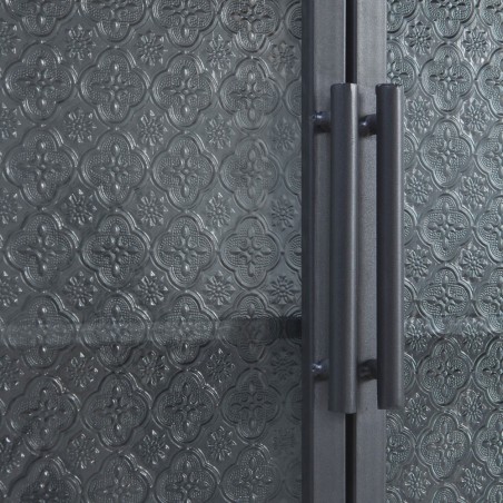 Vitrina de pié con 3 puertas estilo industrial 95x34x96h