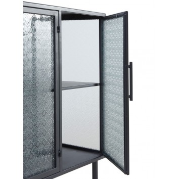 Vitrina de pié con 3 puertas estilo industrial 95x34x96h 2