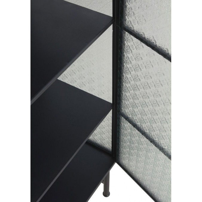 Vitrina de pié con puerta estilo industrial 42x35x120h