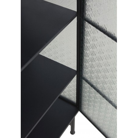 Vitrina de pié con puerta estilo industrial 42x35x120h