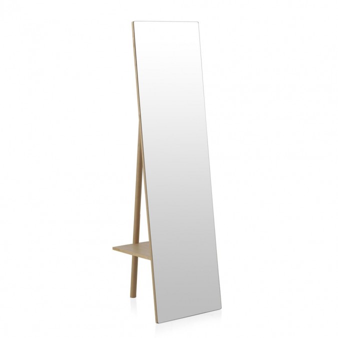 Espejo de pie estilo nórdico 45x160cm en abedul
