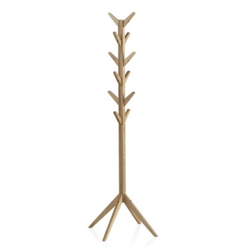 Perchero de pie 165 cm madera natural de abedul