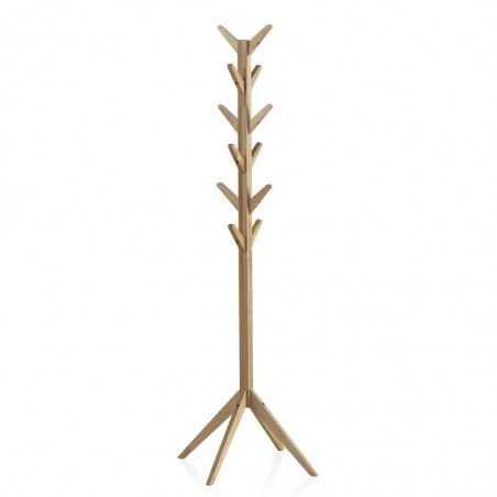 Perchero de pie 165 cm madera natural de abedul